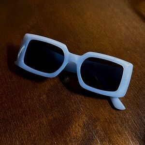 Baby blue chunky sunglasses